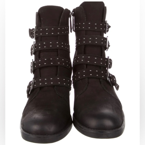 Blondo - Women’s Buckle Suede Ankle Booties - Picture 1 of 9
